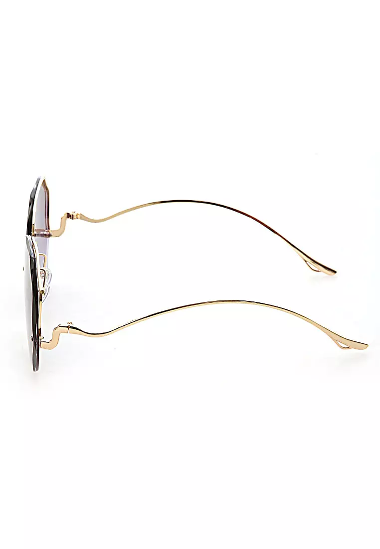 Revika Kacamata Frame Classic Polarized UV Sunglasses Wanita Material Stainless Steel ORIGINAL - Gradient Gray