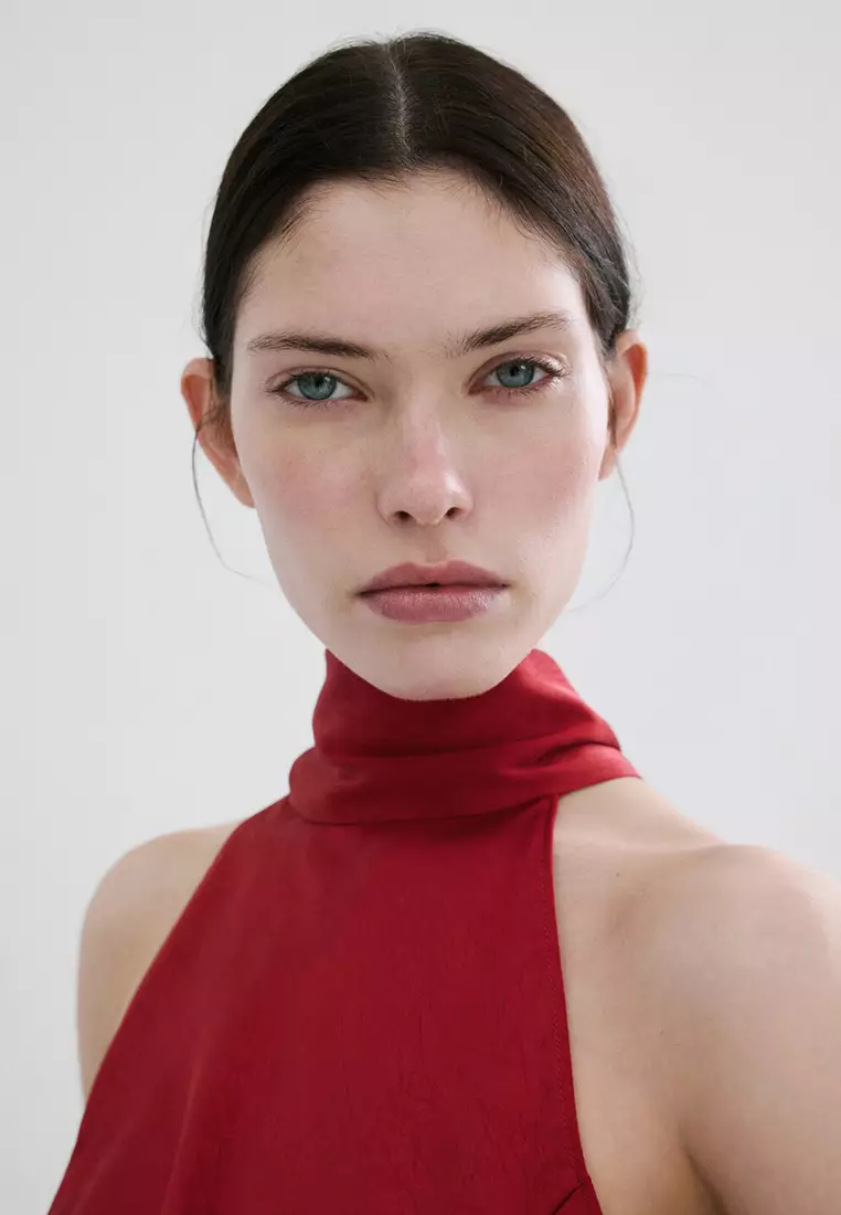 Mango Halter-Neck Dress With Bow 2026 | Buy Mango Online | ZALORA Hong Kong