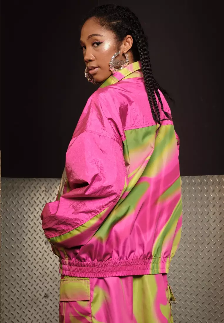 Pink silver jacket on sale