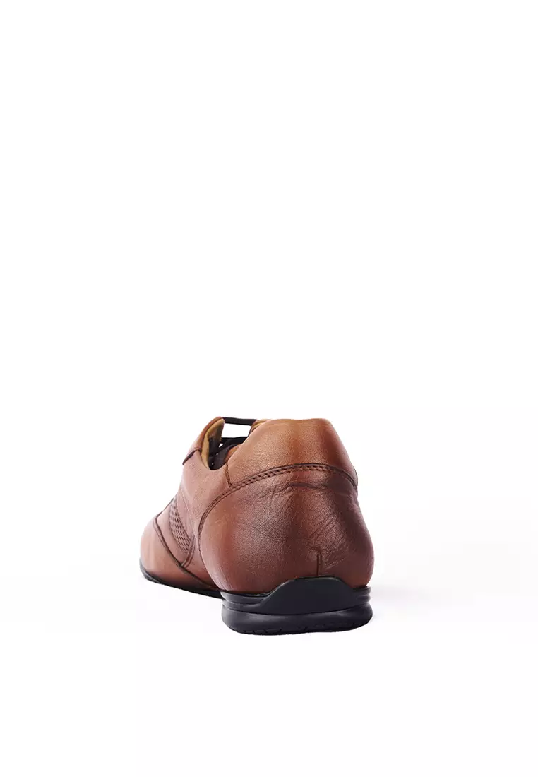 Sepatu Casual Formal Pria Gino Mariani Geomar Coklat