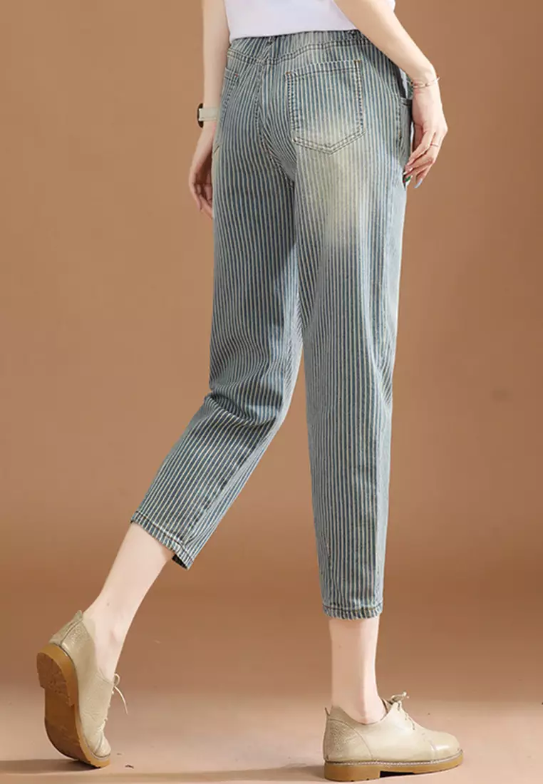 Girls discount striped jeans