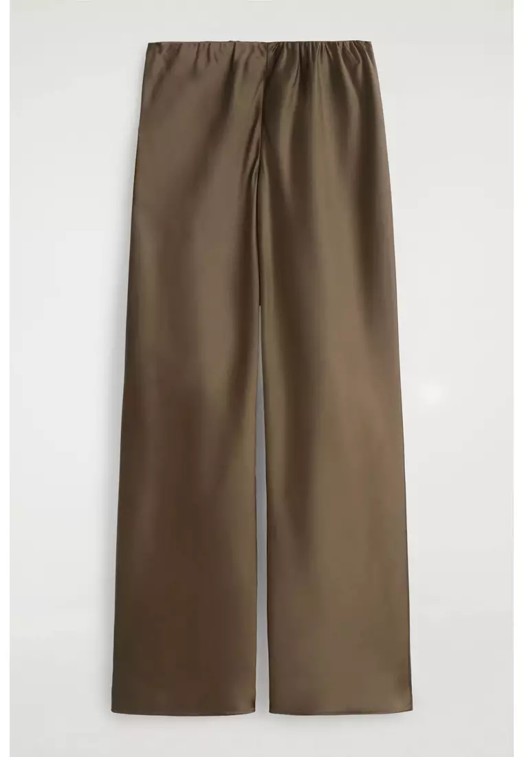 SATIN WIDE-LEG TROUSERS