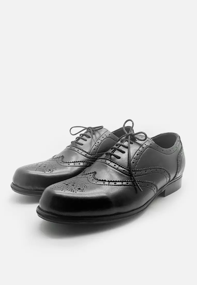 Leo Men Formal Shoes Workwear Semi-Brogue Oxford