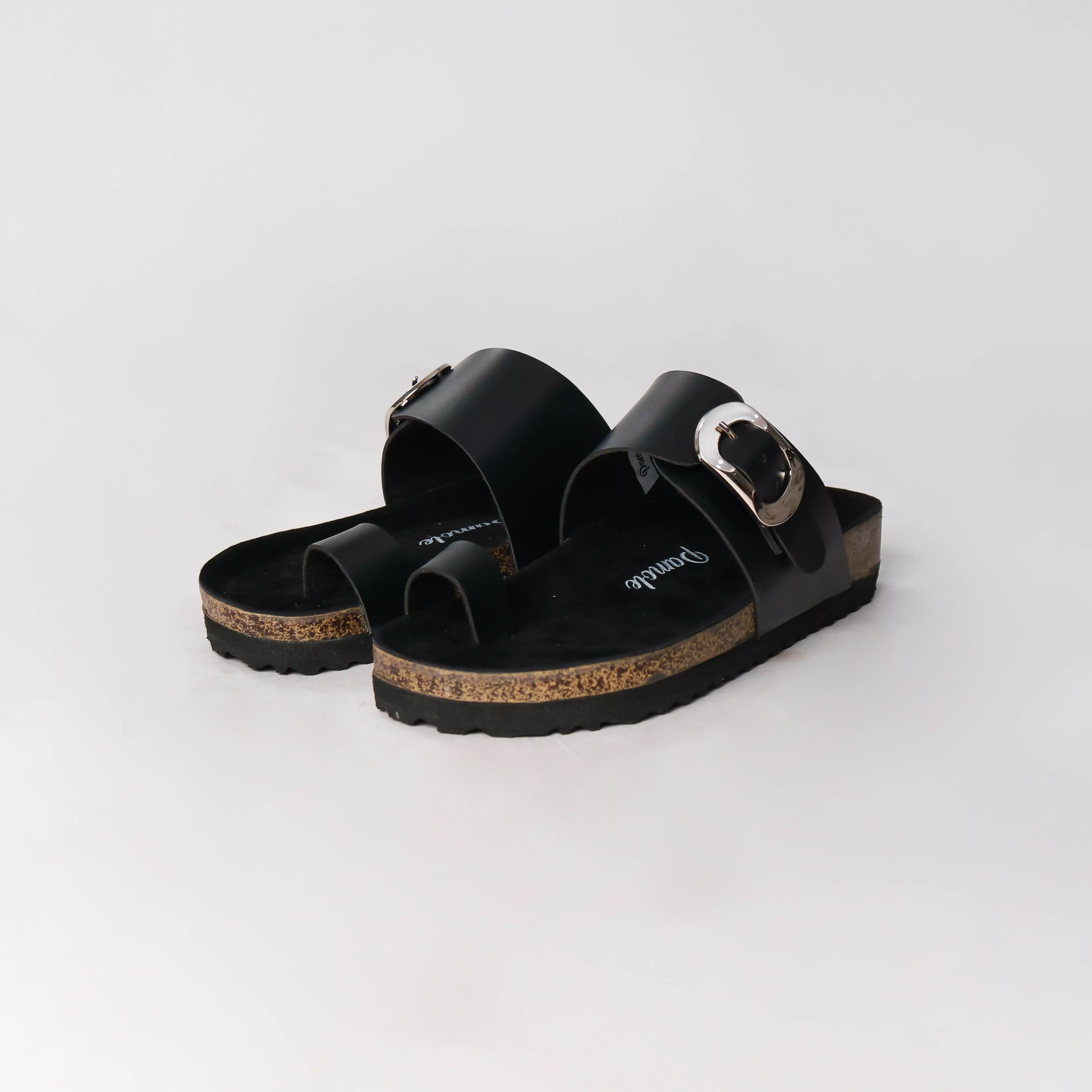 Pamole Sandal Wanita Kekinian Sendal Cewek Sandal Flat Wanita - Alaya Series - Hitam
