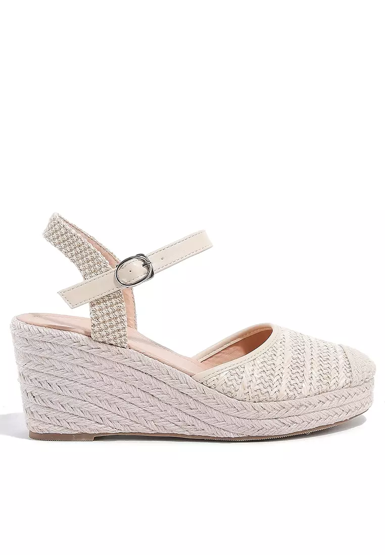 White wedge shoes cheap closed toe