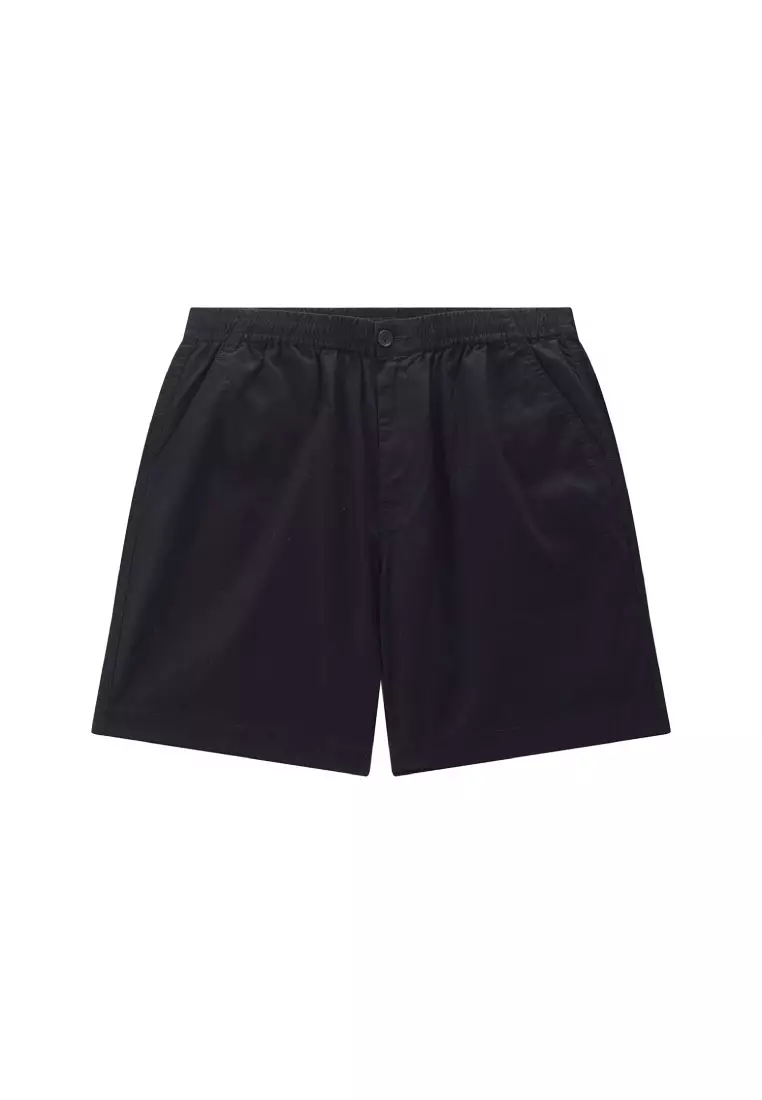 Korea Collection Men's Linen Cotton Elastic Waist Shorts 01106597