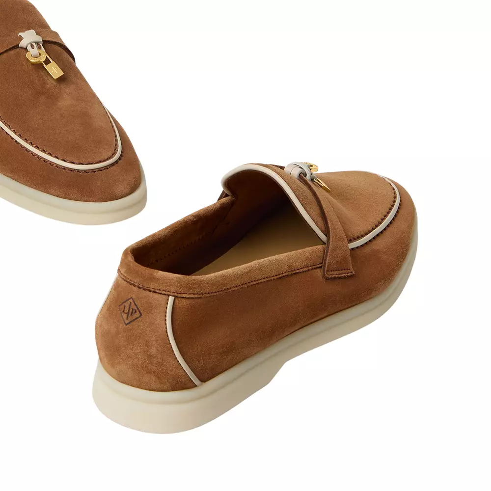 Summer Charms Walk Loafers Suede Colour Vicuna