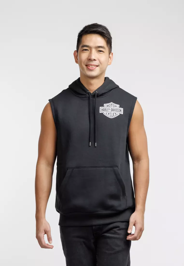 Harley davidson sleeveless hoodie cheap