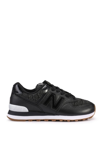 New Balance 黑色 574 Classic Shoes 4A1E5SH6AE4C62GS_1
