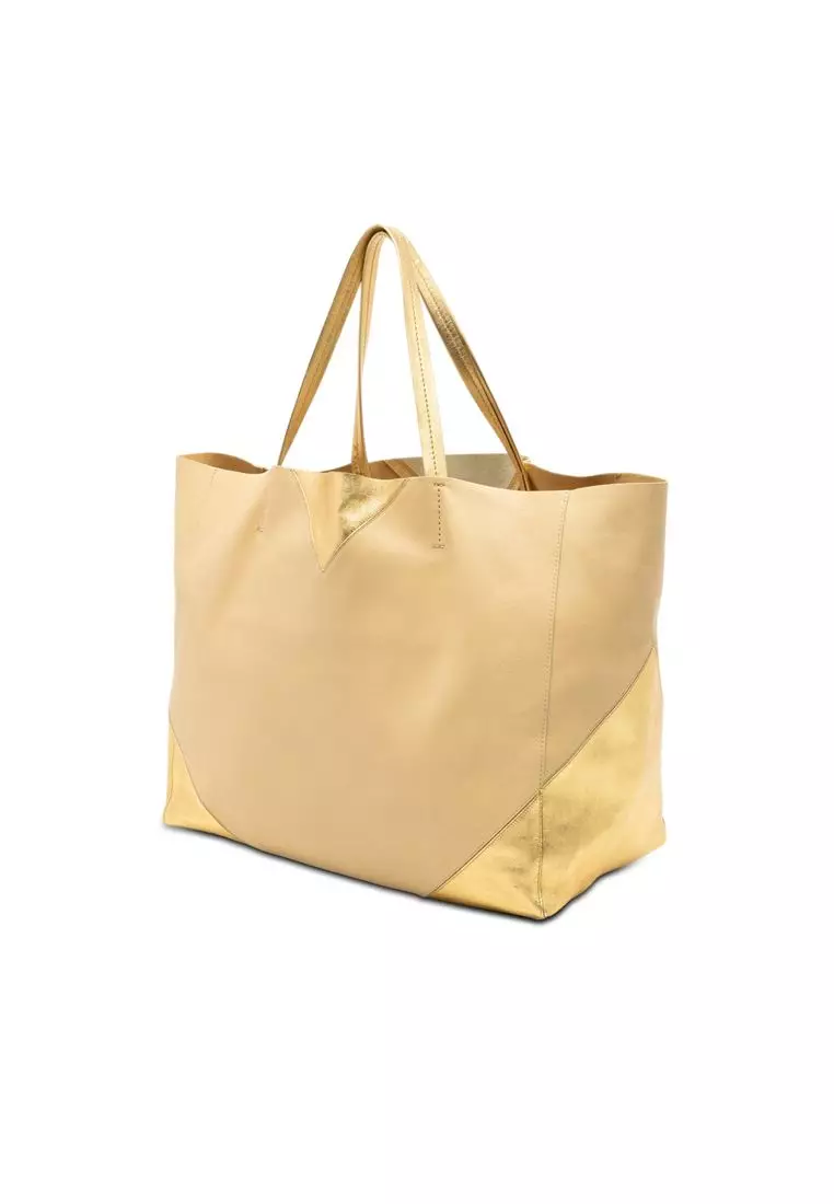 Pre-Loved Celine Bicolor Lambskin Horizontal Cabas Tote