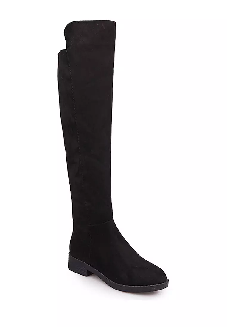 Elastic over shop the knee boots