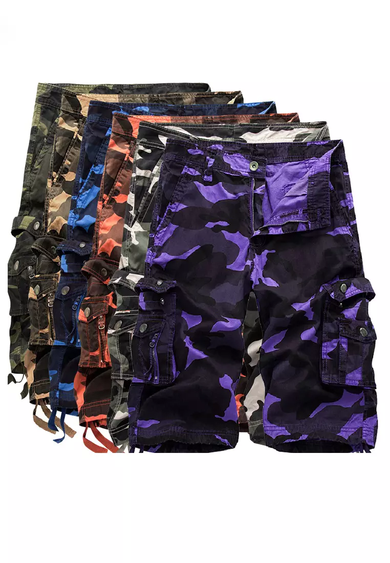 Mens Purple Camo Cargo Shorts MENS ROTHCO 7100 PURPLE CAMO BDU