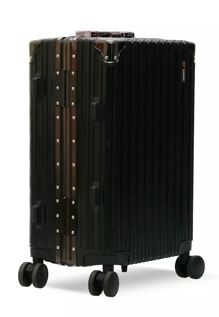 Carlton Koper Alumunium Frame Size 20 Inch Suitcase Unisex TSA Lock Material Polycarbonate ORIGINAL - Black