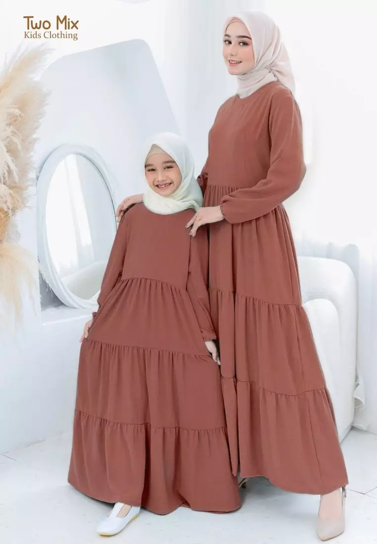 Two Mix - Dress Gamis Couple Ibu Perempuan - Baju Gamis Couple Ibu - HARGA SATUAN - 4355
