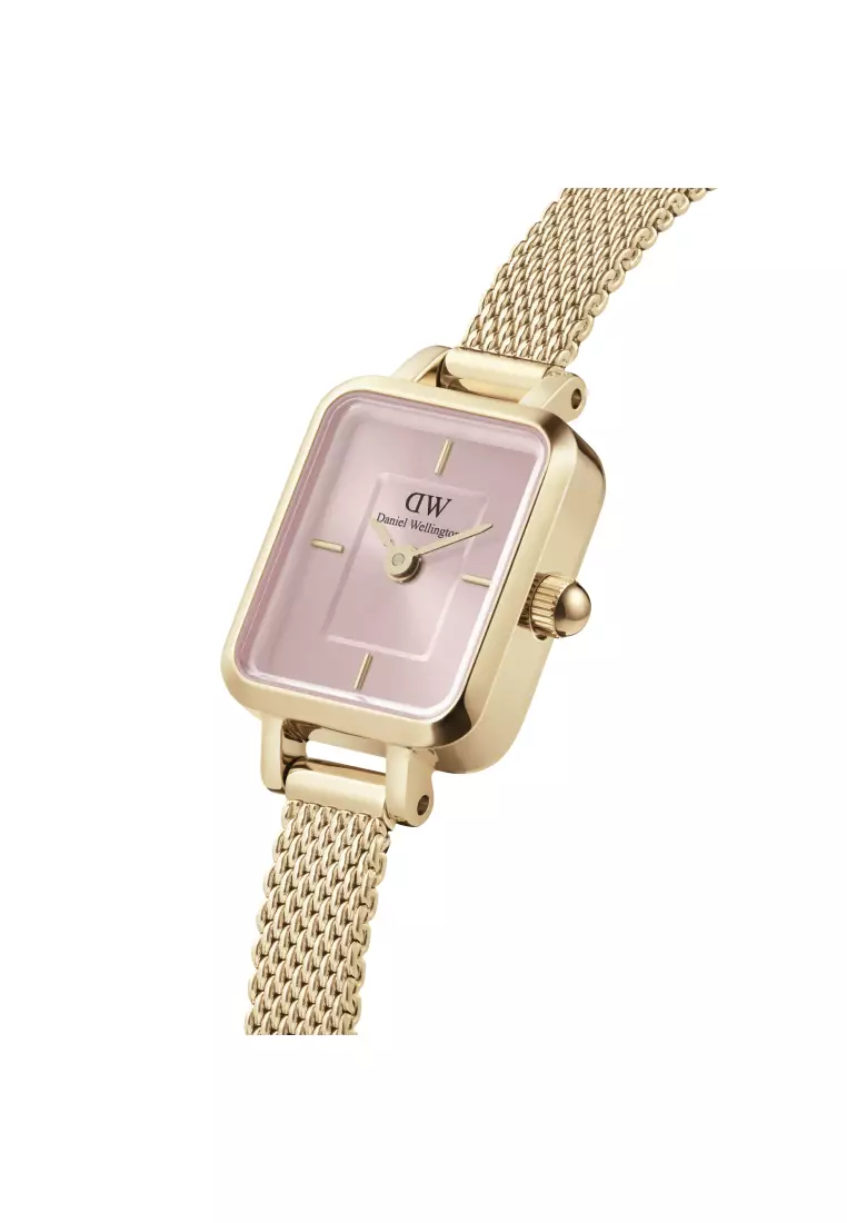 Quadro Mini Evergold Gold Blush 15.4x18.2mm  - Watch for women - Stainless steel watch - DW - Women's watch - Female watch - Ladies watch