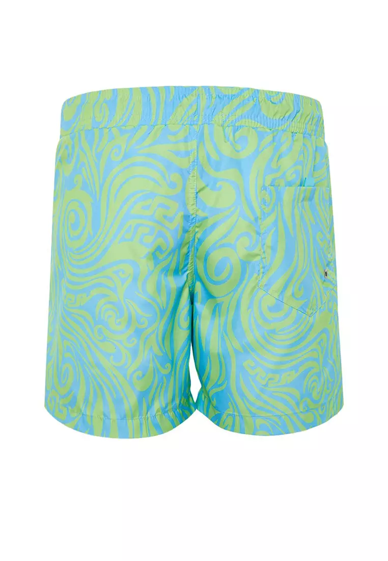 Multicolored Standard Marbling Pattern Swimsuit Swim Shorts TMNSS23DS00003