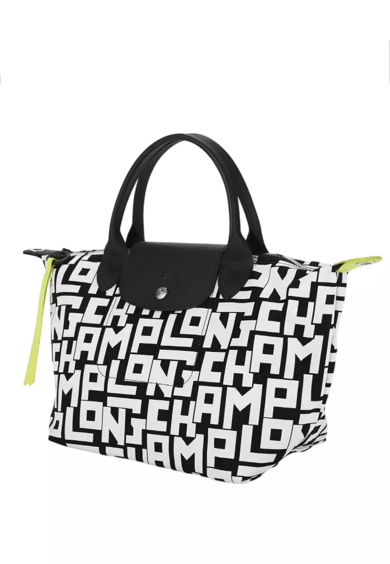 Le Pliage LGP Small Top Handle Bag - White/Black