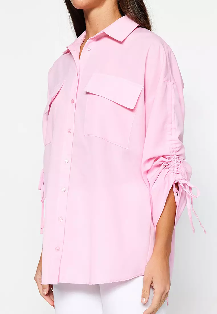 MODEST Gathered Sleeves Shirt