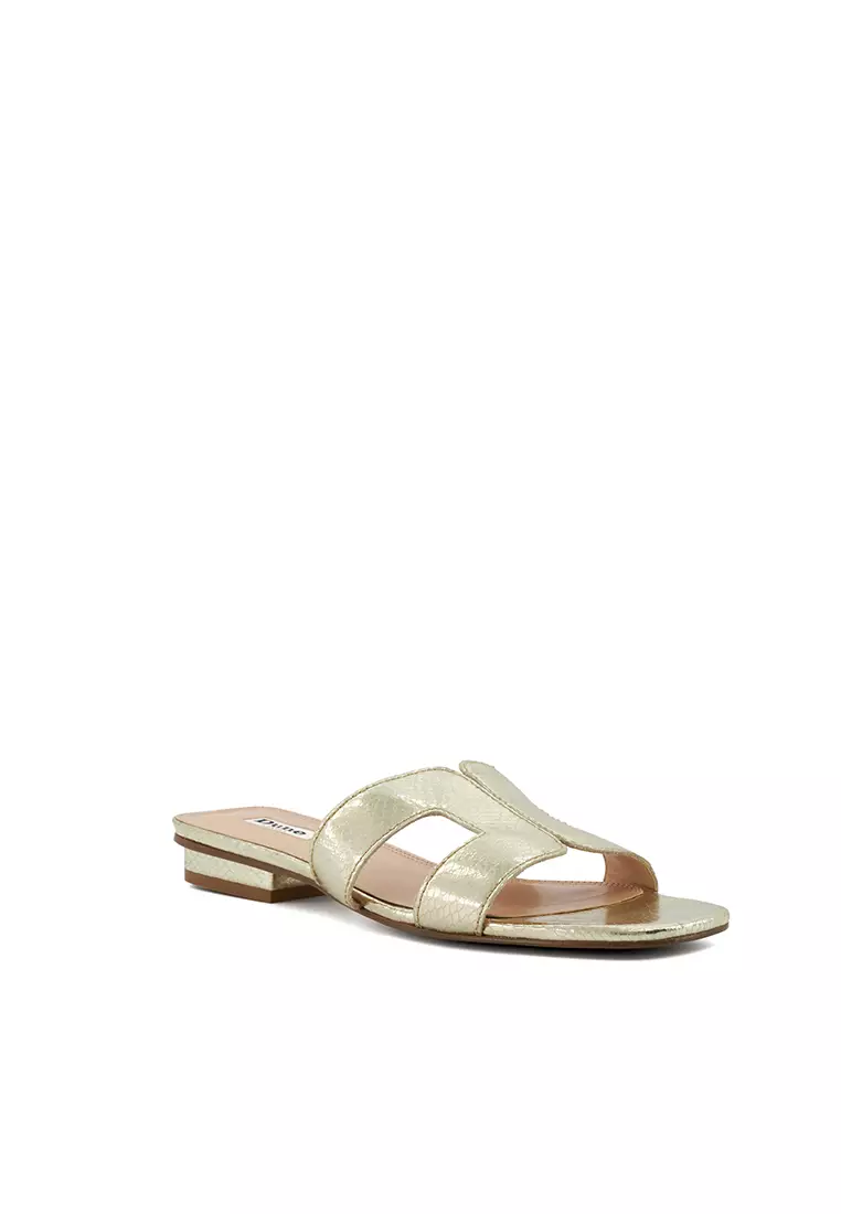 Buy Dune London Loupe Smart Slider Sandals Gold 2024 Online