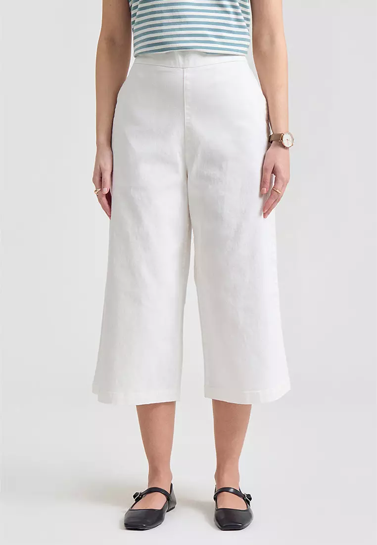 Cropped Wide Leg Pants