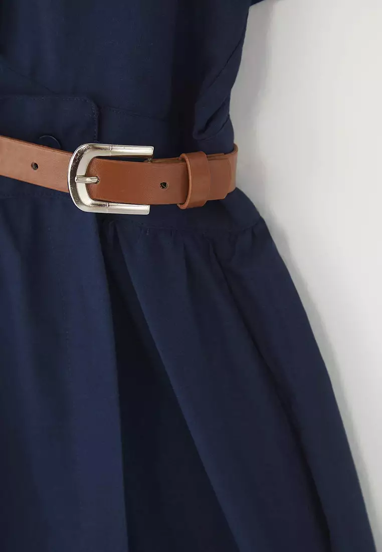 Shirt Collar Plus Size Dress