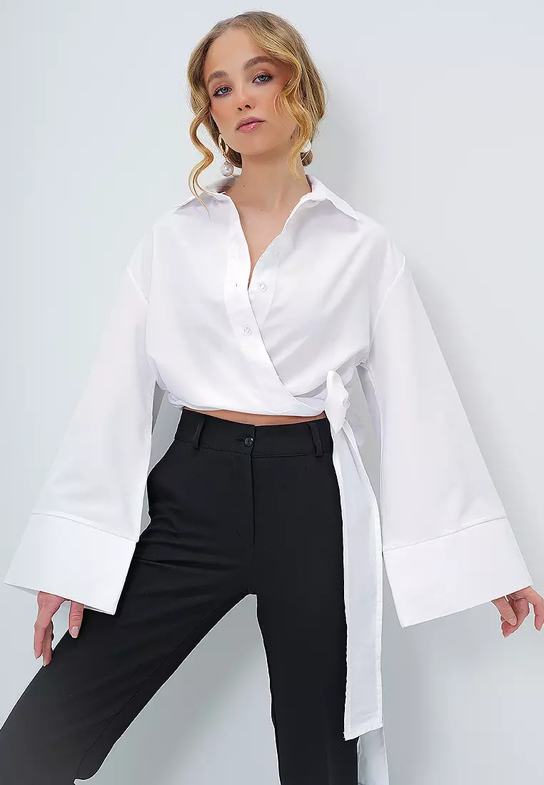 Poplin Wrap Shirt