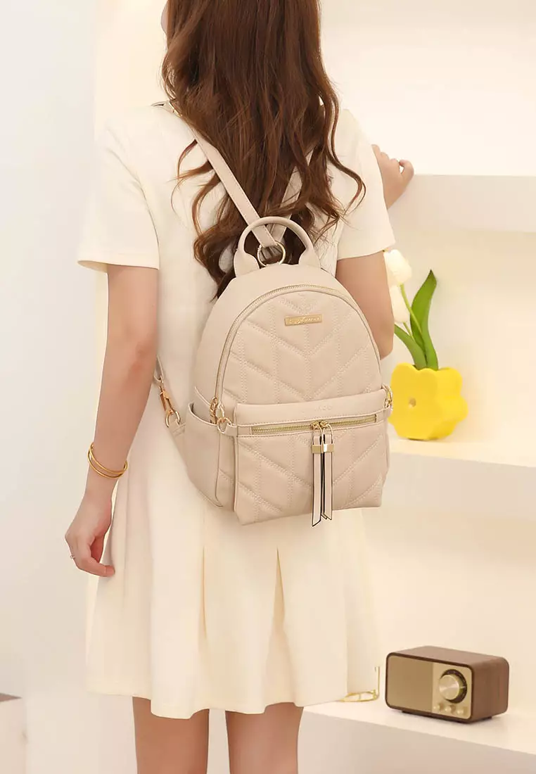 GYKACO TAKA Khaki - Tas Ransel Wanita - Fashion Backpack (IMPORT)
