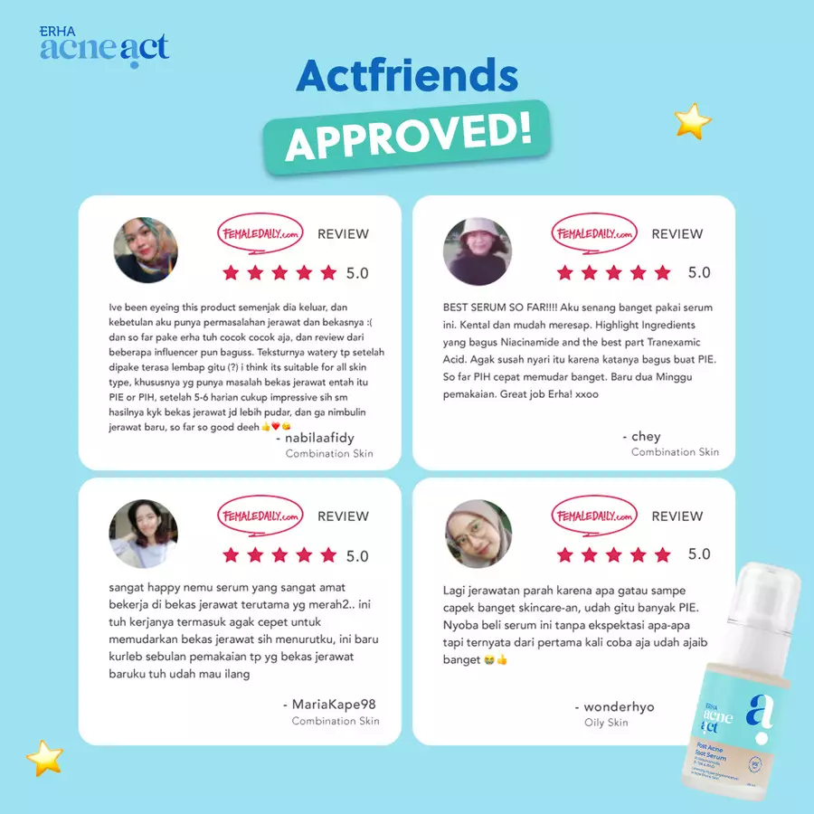 ERHA Acneact Post Acne Spot Serum 30ml - Serum Bekas Jerawat | Tranexamic Acid | Niacinamide