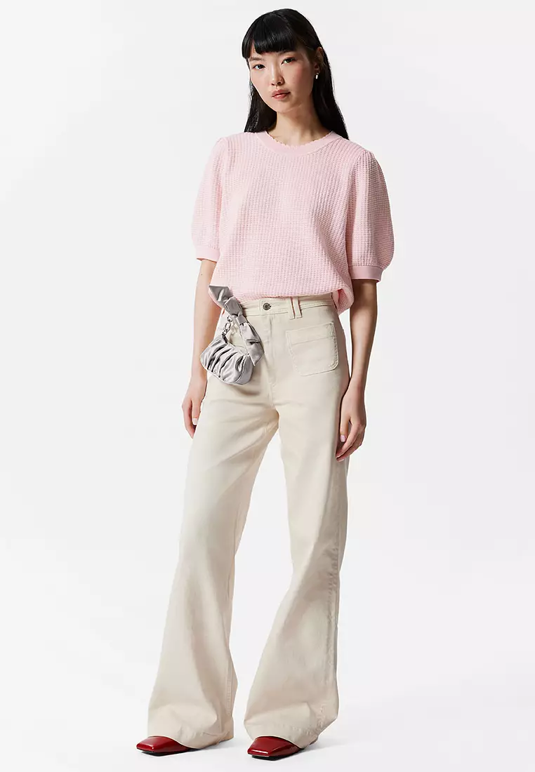 High-Waist Bootcut Jeans