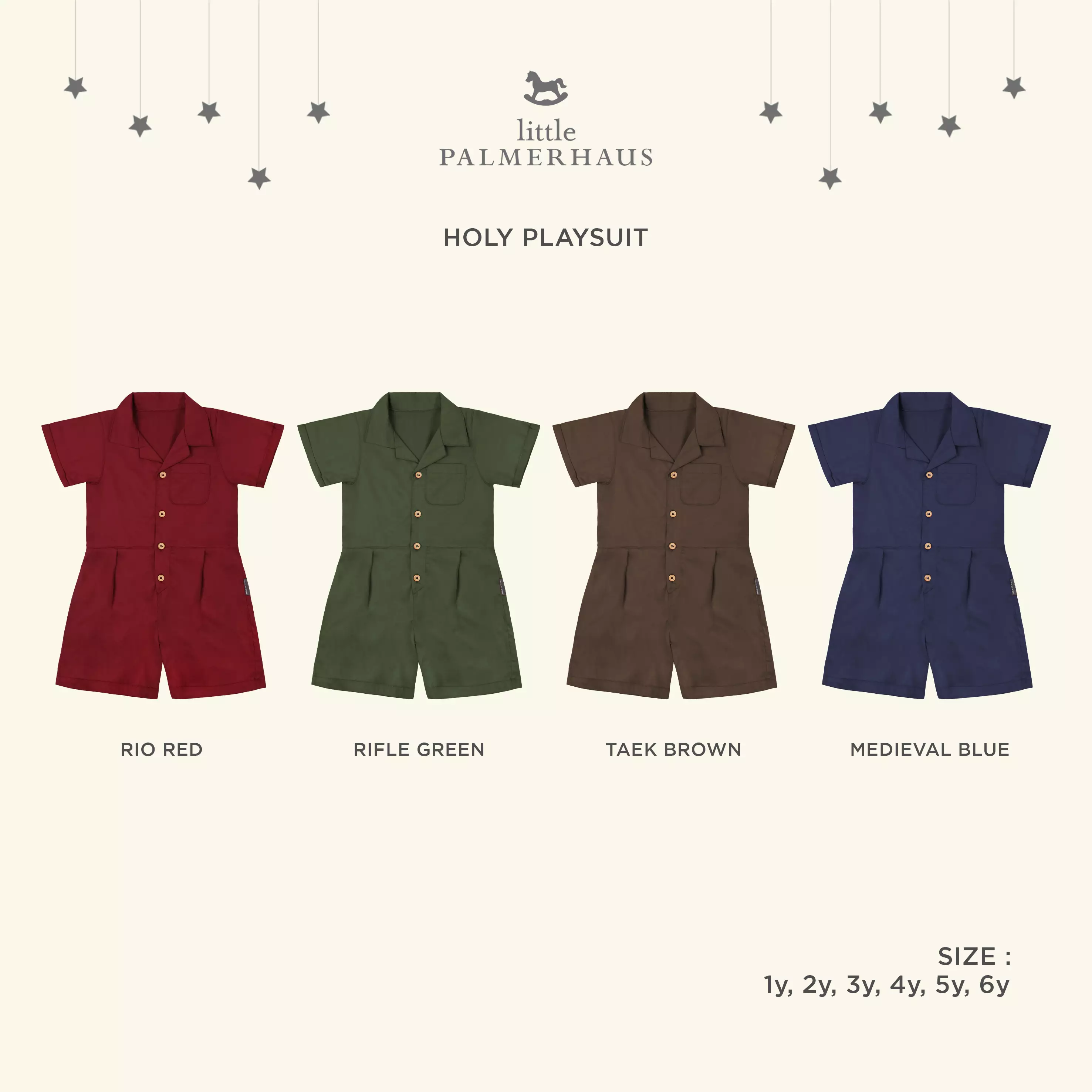 Little Palmerhaus - Holy Playsuit (Jumpsuit anak) Rio Red