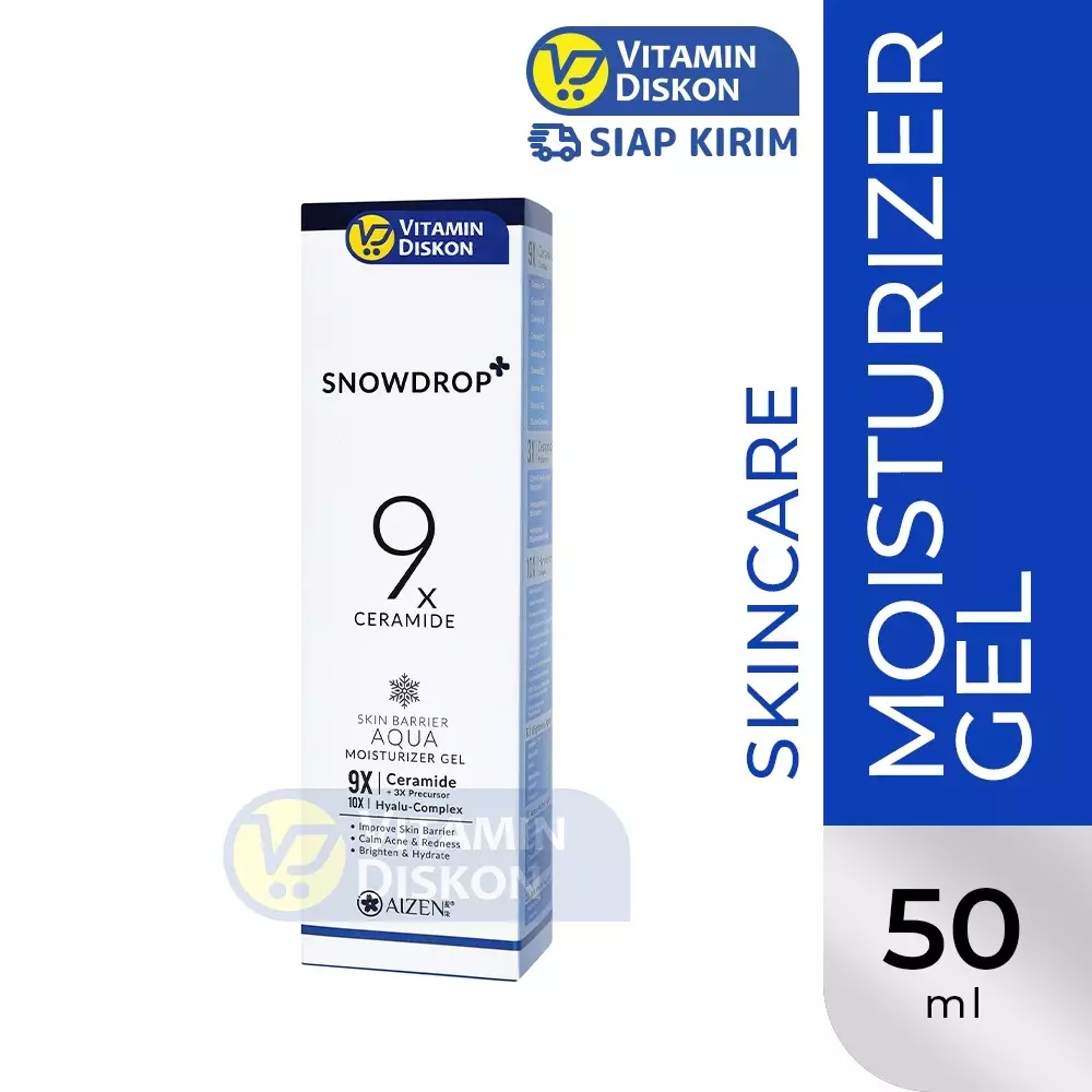 AIZEN SNOWDROP 9X CERAMIDE SKIN BARRIES AQUA MOISTURIZER GEL 50ML