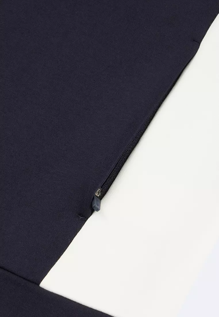 男裝 TENNIS CLUB LOGO 拼色連帽外套