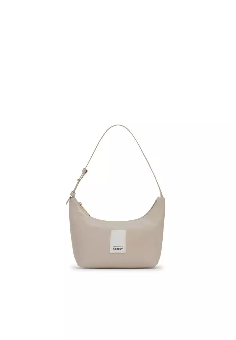 Tracey Off Duty Patent Shoulder Bag Glossy PU Leather