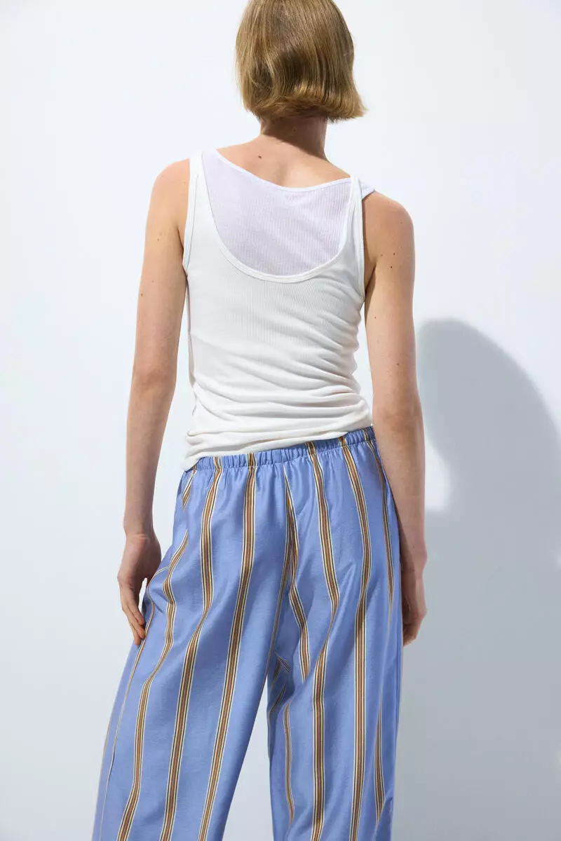 Wide drawstring trousers