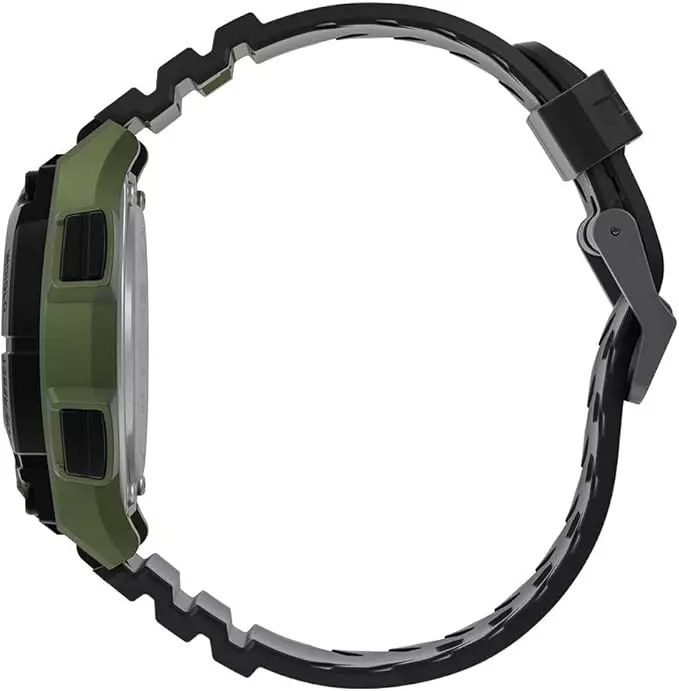 Jam Tangan Pria Timex Ironman Shock Endure Digital Dial Black Rubber Strap TW5M64900NN Original