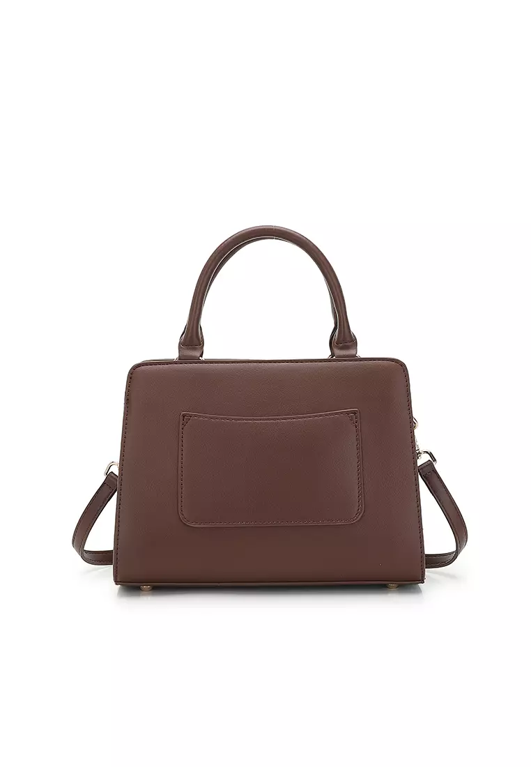 Women's Top Handle Bag / Sling Bag / Crossbody Bag / Shoulder Bag (Tas Tangan Wanita / Tas Selempang Wanita / Tas Bahu Wanita) - Krem