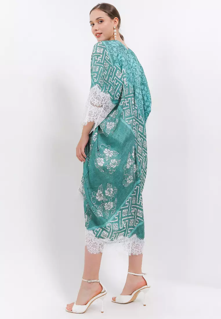 Batik Rizqina Rania Kaftan Batik Viscose Brokat Oversize NV