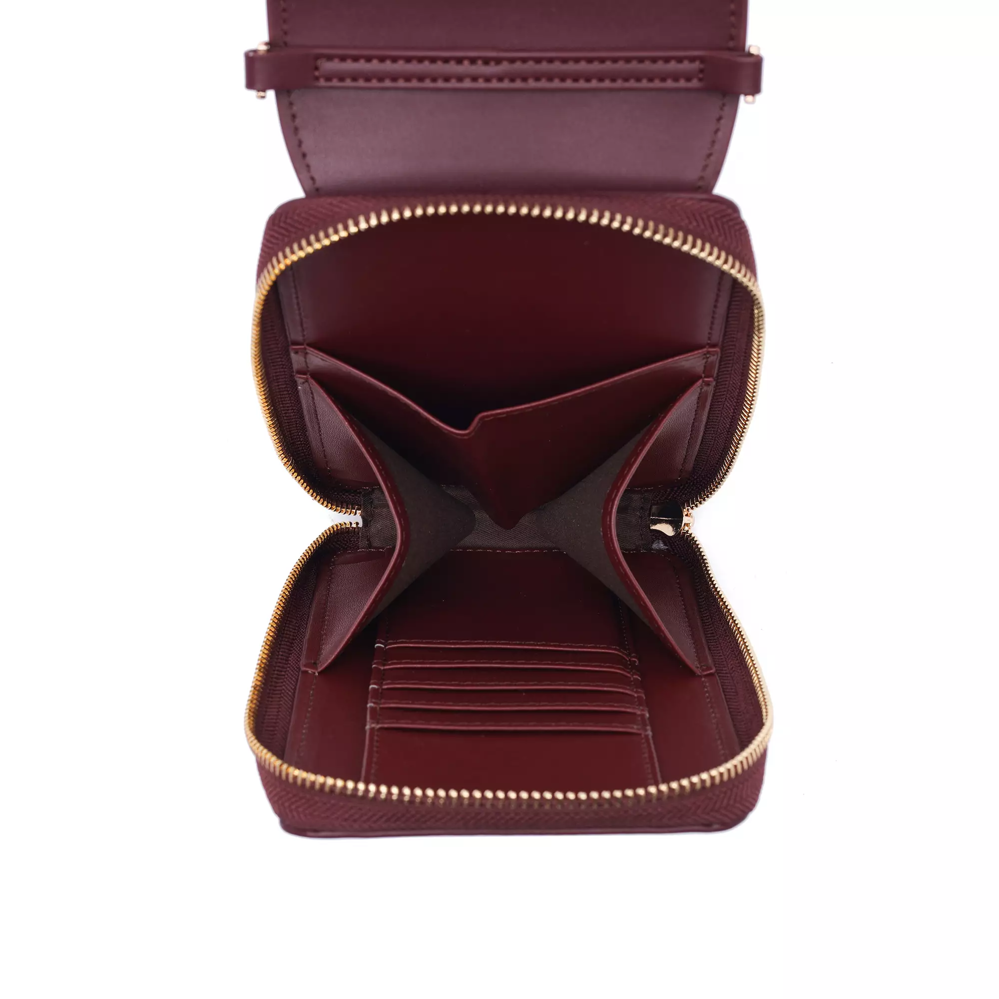 En-ji Yoria Wallet Wanita Warna Burgundy