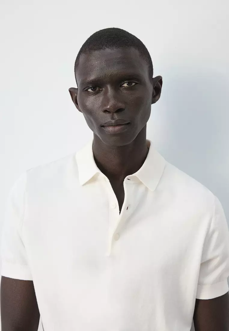 Fine-Knit Polo Shirt