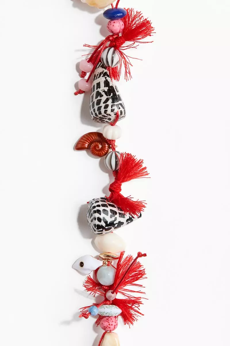 Embellished cord necklace