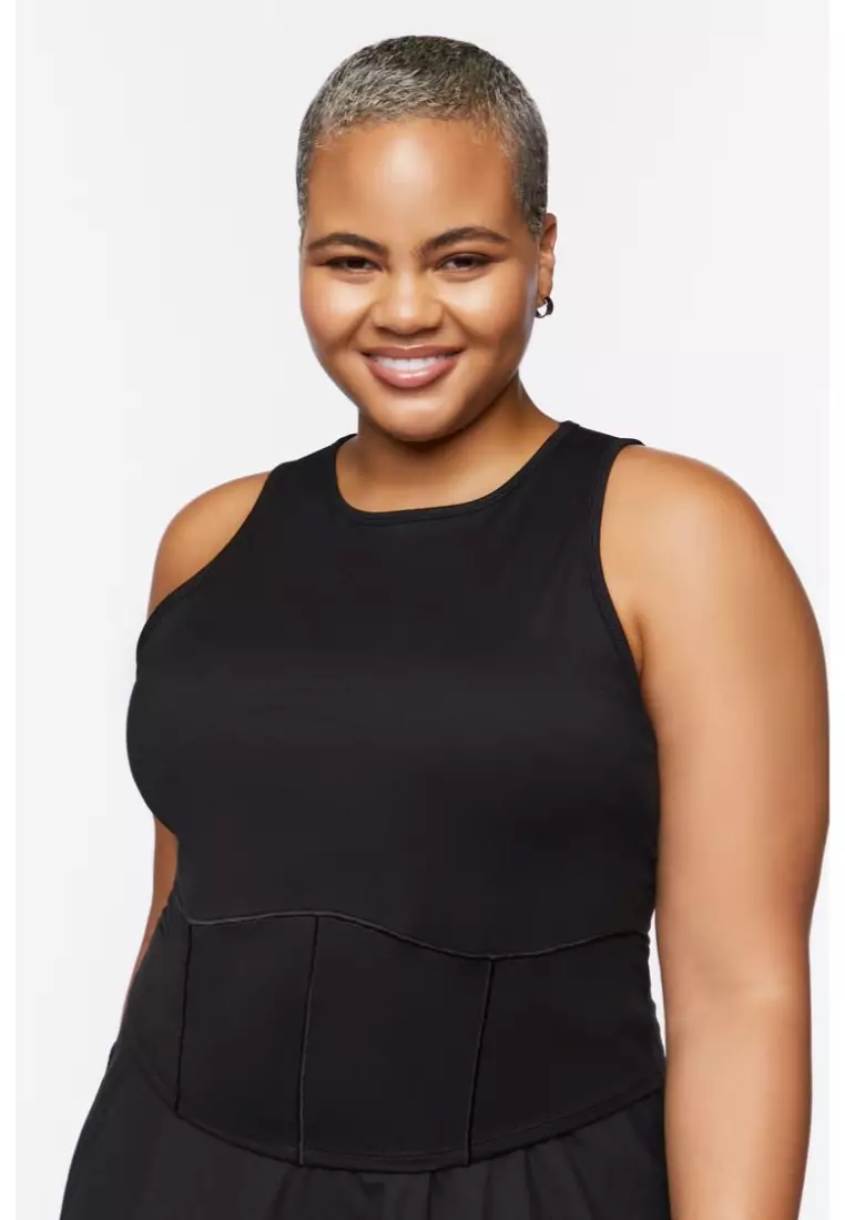Forever 21 black top crop tank top