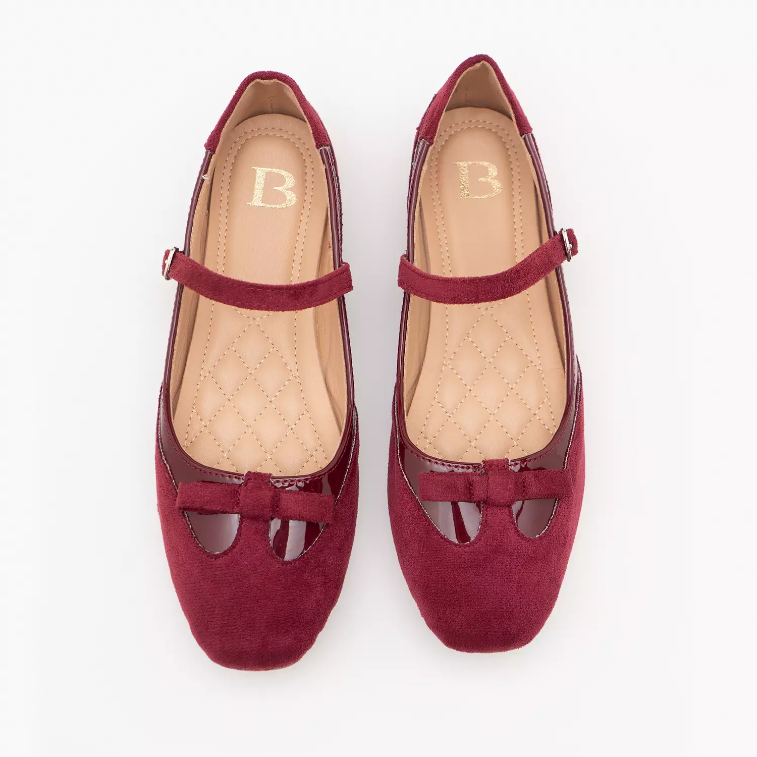 Sofia Mana Suede Mary Jane Maroon