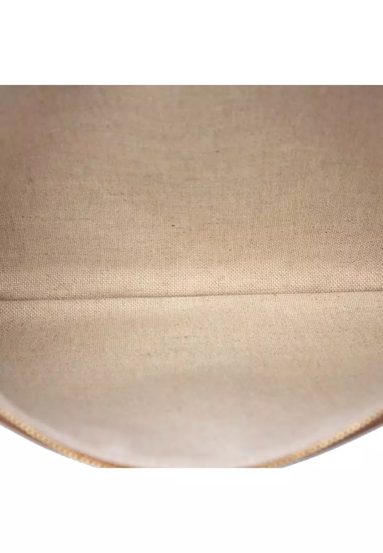 Pre-Loved Celine Large Canvas Logo Pouch
