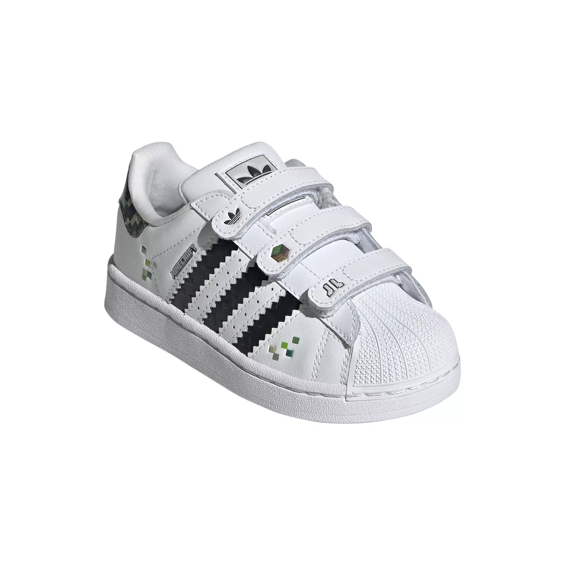 ADIDAS Superstar II Cf C x Minecraft Shoes Kids JQ8748 - Sepatu Anak (Putih)