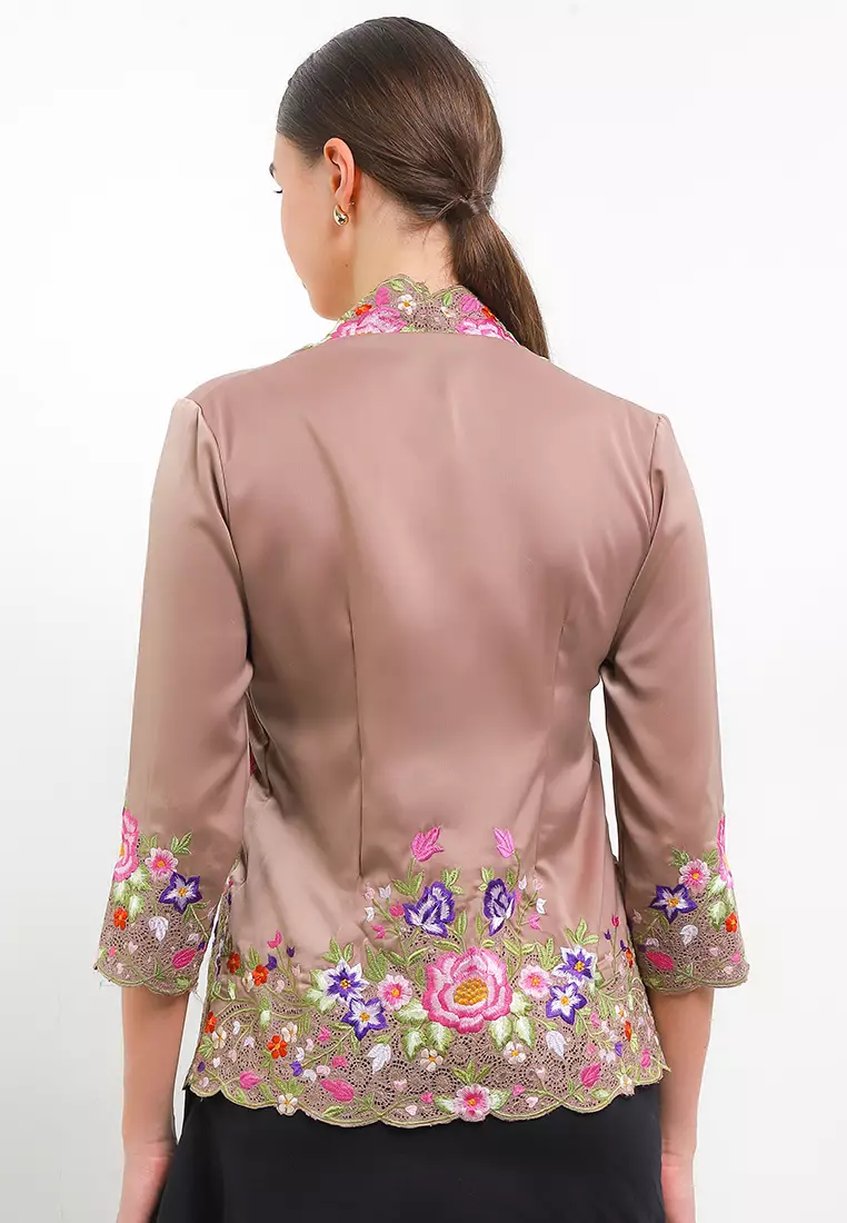 Embroidery-Manual Kebaya 7/8-Sleeve>Floral