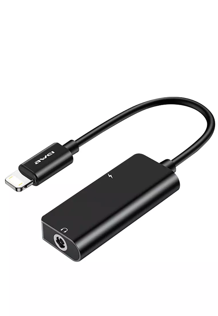 Buy Latest Gadget Awei CL121 2in1 Lightning To 3.5mm Audio Adapter ...