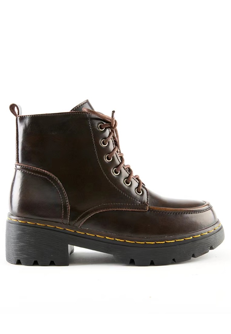 5CM Zipper Leather Martin Boots MZ57712