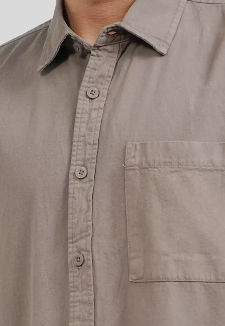 Garment Dyed Long Sleeve Shirt