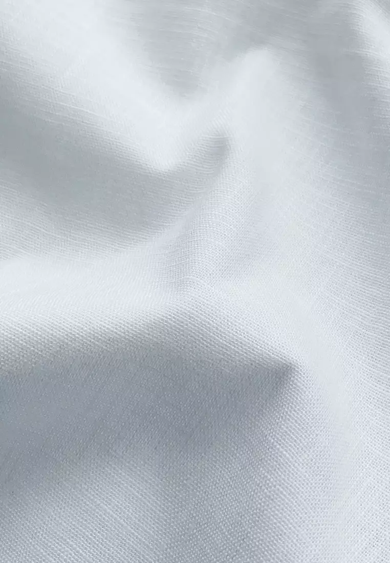 Crocodile LINE White 11 - Men Shirt Kemeja Lengan Pendek - Relax Fit