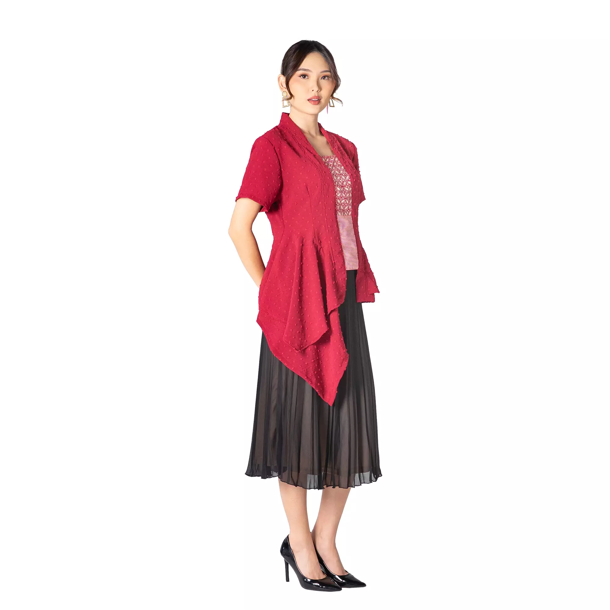 Blouse Batik Wanita - Atasan Batik - Bhatara Batik Narami - Baju Batik Modern Lengan Pendek